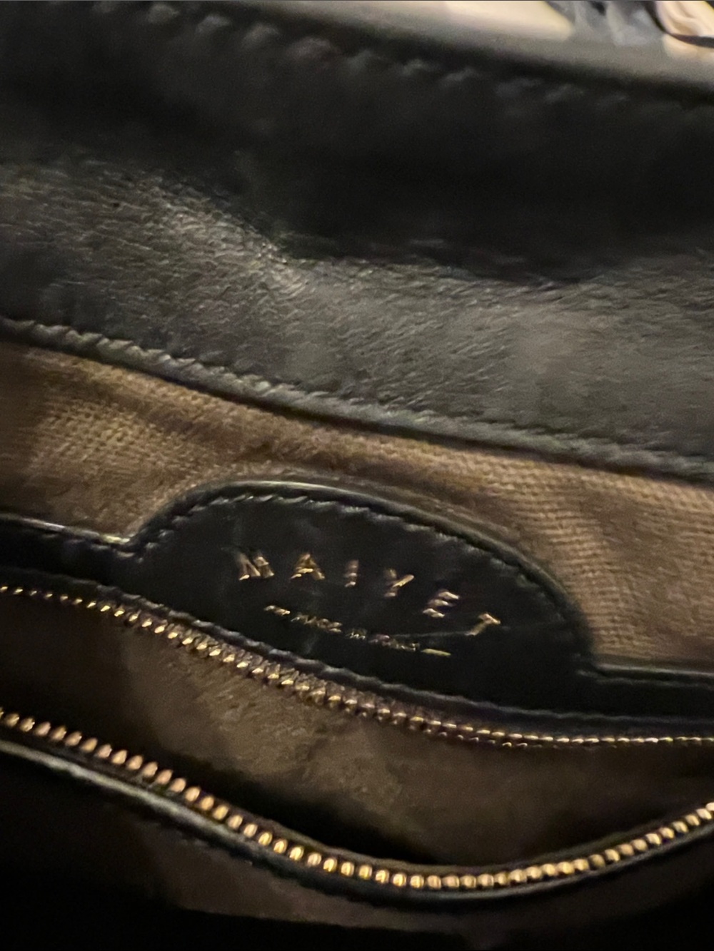 Maiyet Black Leather Backpack with Horn Accent - Picture 4 of 7